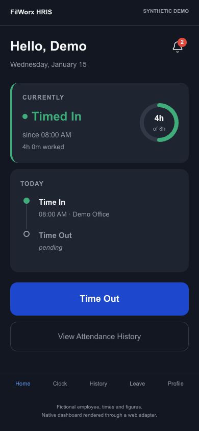 Your workday. Your self-service.. Fictional demo data.